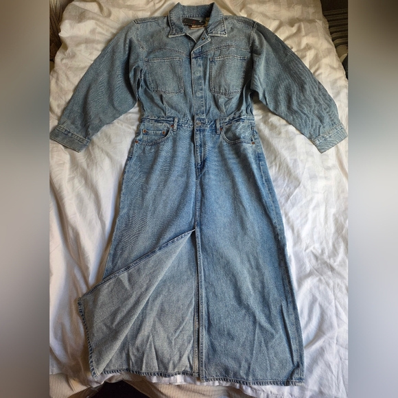 Levi's Western Denim Shirt Dress sz 32 BNWT - Picture 2 of 16